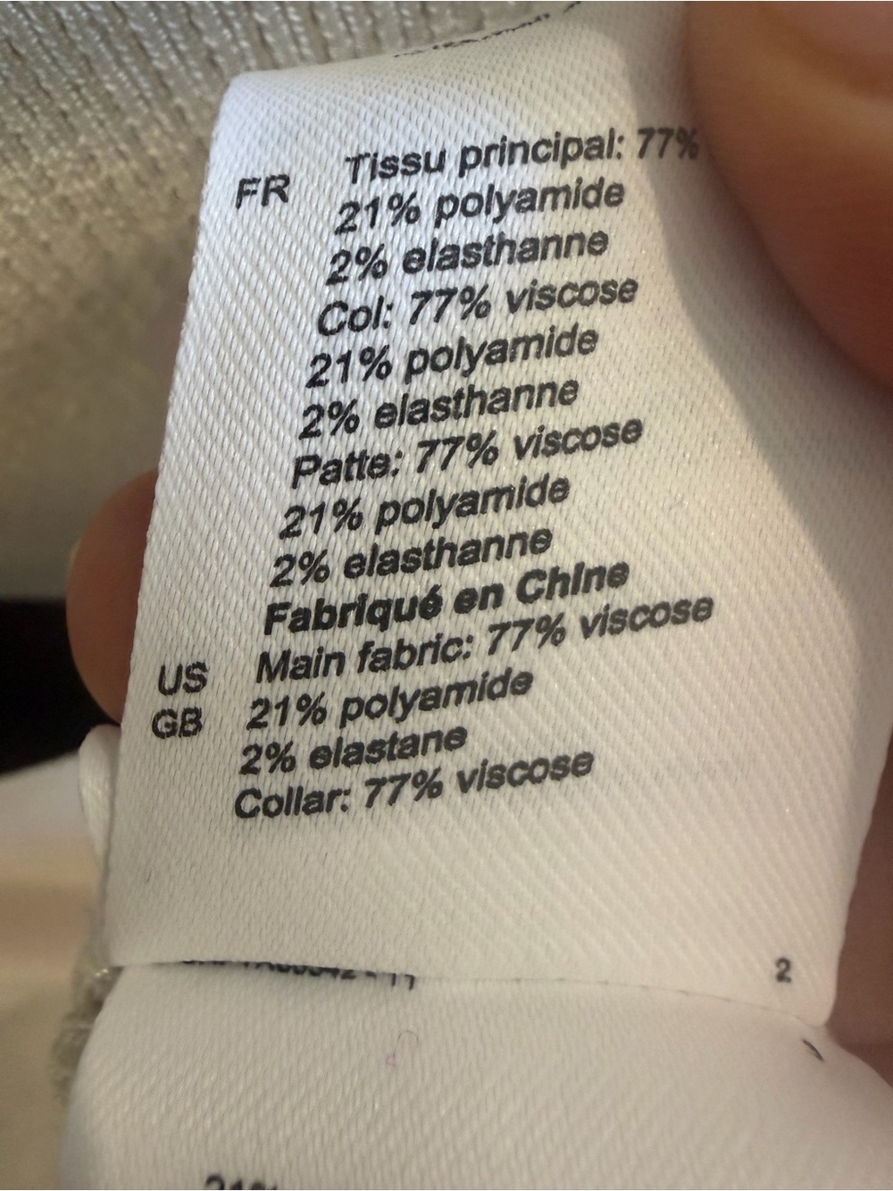 Sandro Simone Knit Polo in Ecru Size XL - Picture 6 of 6